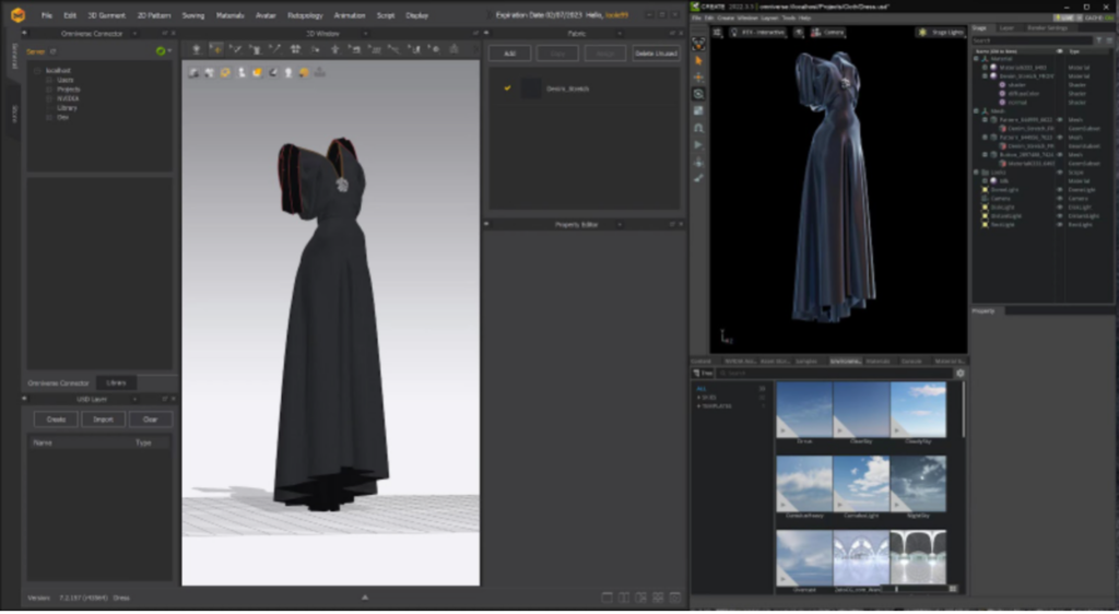 Marvelous Designer 与 Omniverse 实时连接