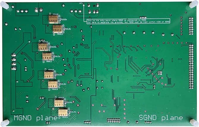 Fitment of SMD-0.5 NFETs and Gate Resistors on LX7720MLF-DB PCB Underside Fitment of SMD-0.5 NFETs and Gate Resistors on LX7720MLF-DB PCB Underside
